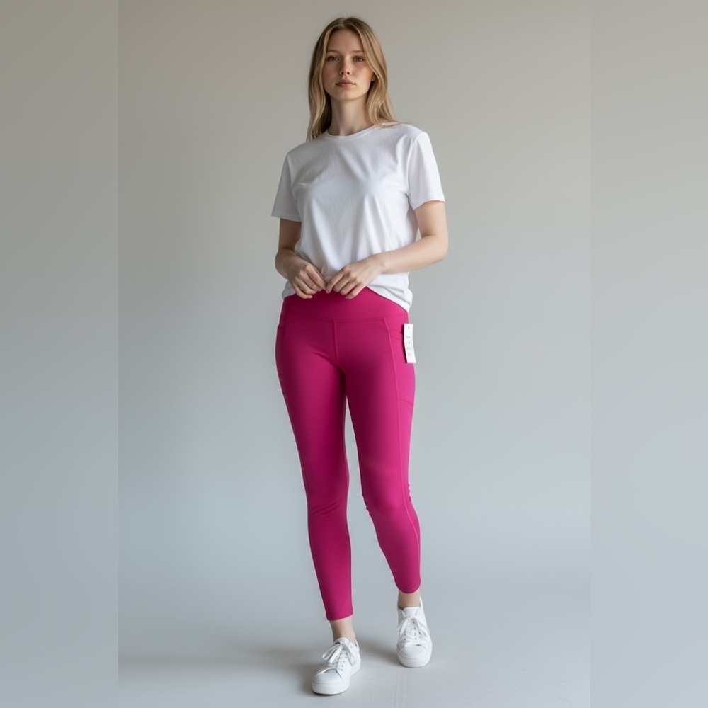 🏷️ NWT Tonic Elevar Made in Canada Fushia Yoga Leggings